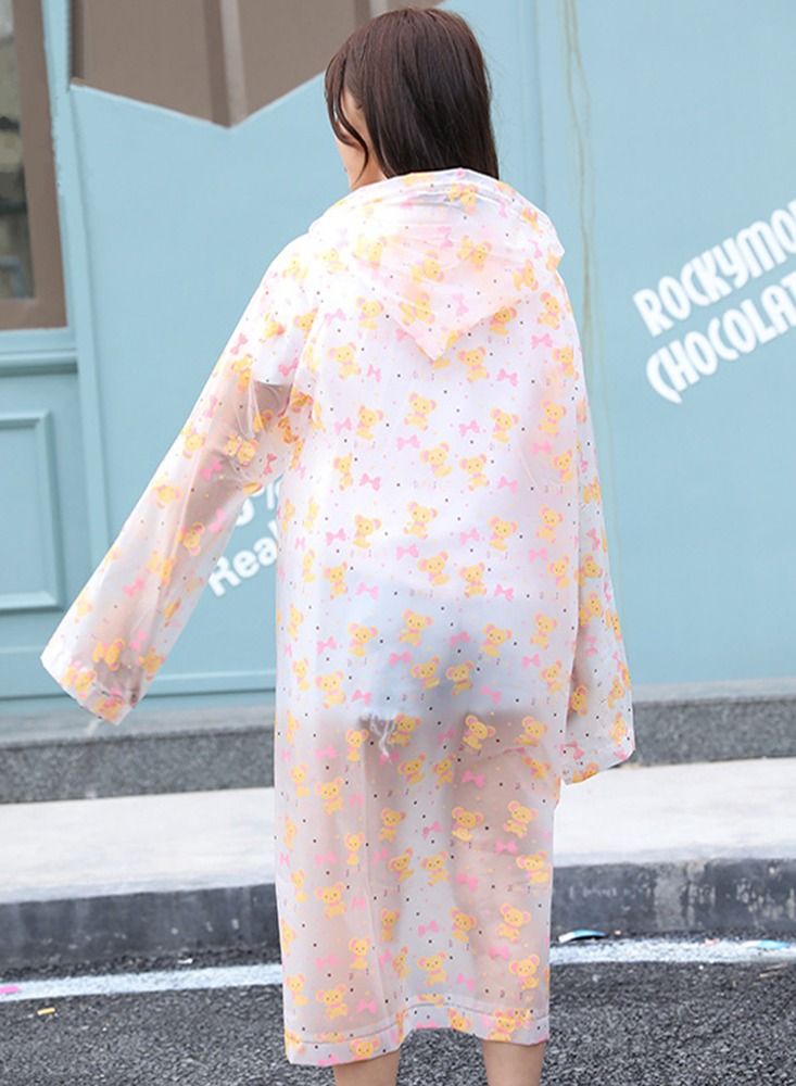 SYOSI Rain Ponchos Raincoat EVA Waterproof Portable Rain Jacket Coats Camping Hiking Outerwear Reusable With Hoods and Open Sleeves for Adults Men Women - Image 1