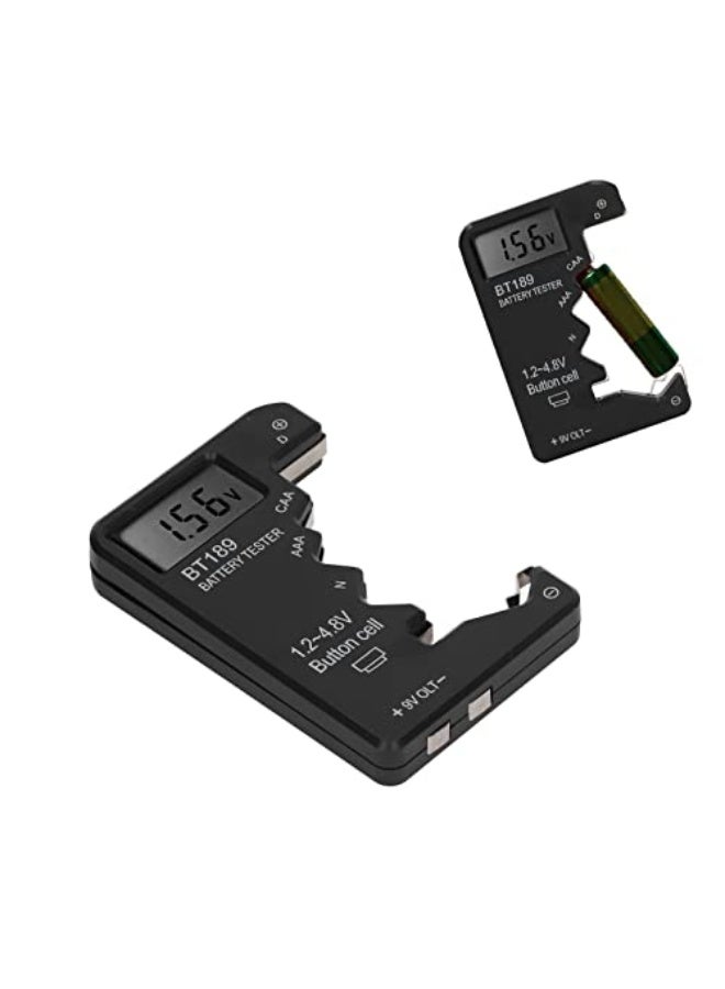 Generic Battery Life Checker, Battery Capacity Tester Meter Digital Display Tool for AAA AA 9V 6F22 1.5V, Suitable for C, D, N Batteries with ABS Material (Black)  - Image 5