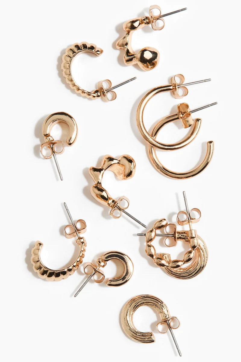 H&M  6 pairs hoop earrings for Women | Best Price UAE