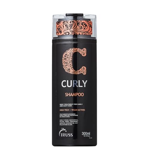 TRUSS Curly Hair Shampoo - Cleansing Shampoo for Curly Hair - Defines Curls & Waves - Enhances Softness & Manageability - Helps Control Frizz - Formulated with Keratin & Avocado Oil (10.14 fl oz) - Image 1