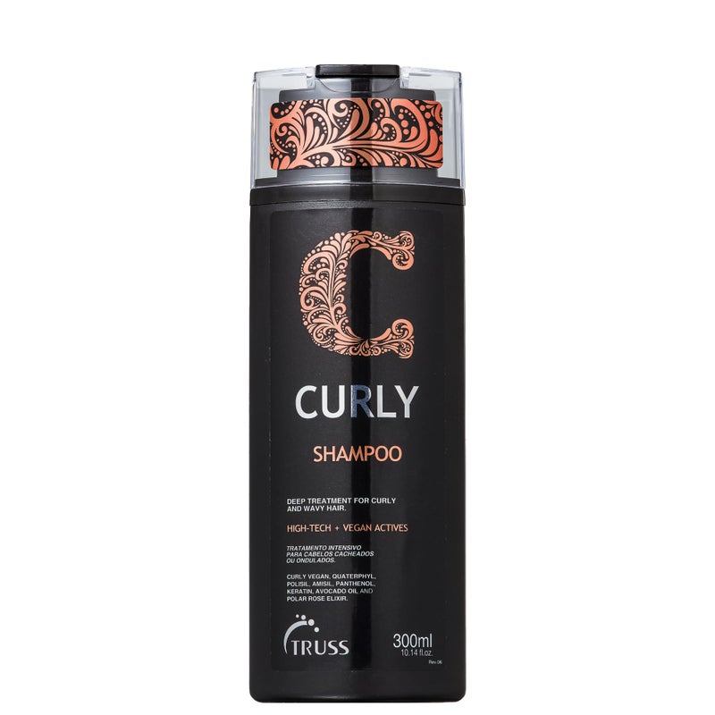 TRUSS Curly Hair Shampoo - Cleansing Shampoo for Curly Hair - Defines Curls & Waves - Enhances Softness & Manageability - Helps Control Frizz - Formulated with Keratin & Avocado Oil (10.14 fl oz) - Image 2