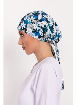 Nur Medikal Giyim Nur Medical Clothing White Daisy Patterned Hijab Doctor Nurse Hospital Cook Surgical Cap  - Image 4