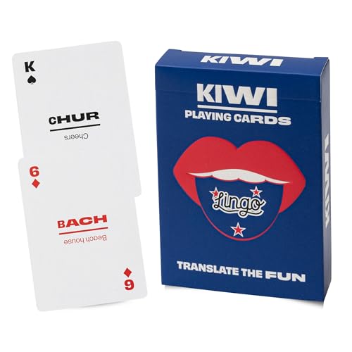 LINGO Kiwi Lingo Playing Cards Travel Flashcards Learn Kiwi Slang Vocabulary in A Fun Easy Way 52 Essential Translations - Image 1