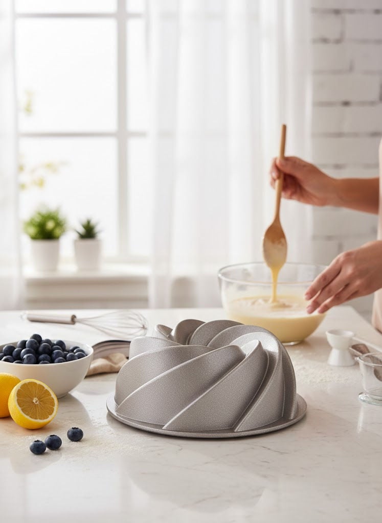 PROCILA Aluminium Granite Non-Stick Marissa Mould Pan Grey 24cm - Image 1