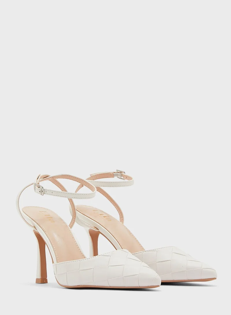 ELLA Weaved Pointed Slingback Pump