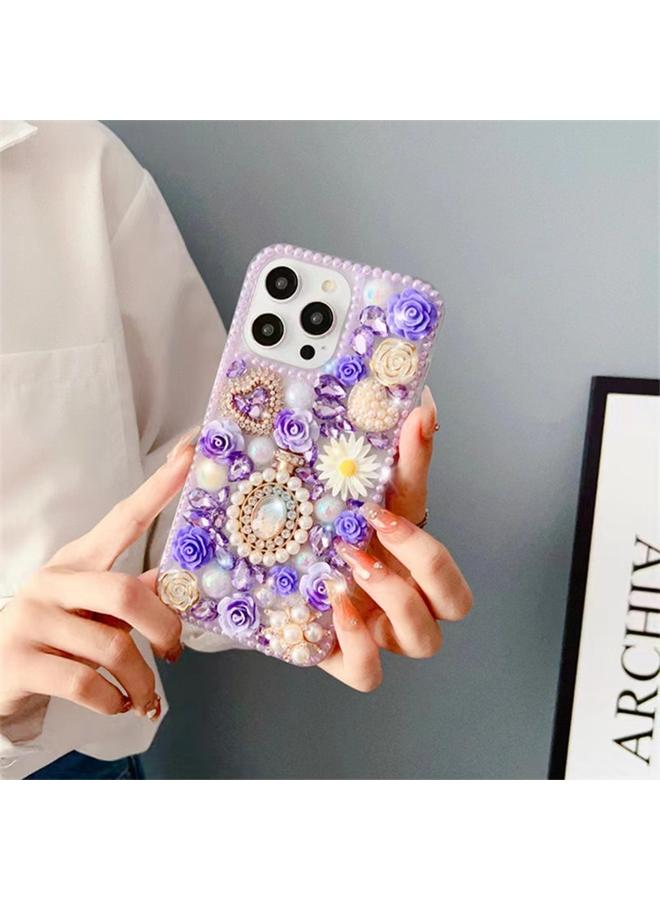 Zaboon Case For iPhone 11 Diamond Inlaid Rose PC Phone Case - Image 3