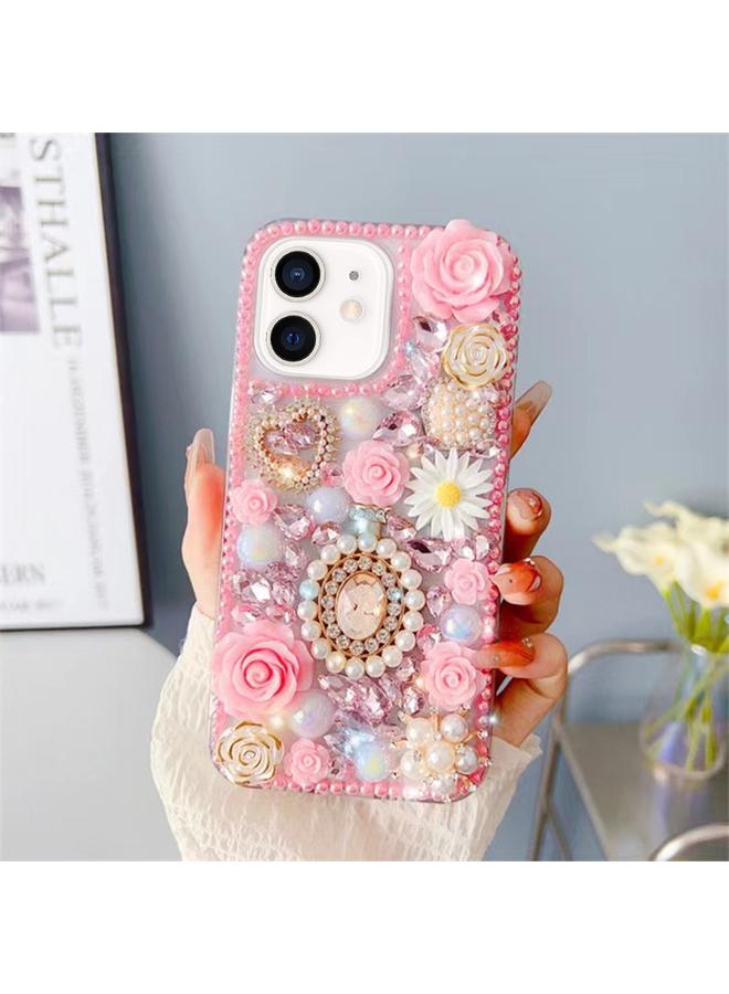 Zaboon Case For iPhone 11 Diamond Inlaid Rose PC Phone Case - Image 1