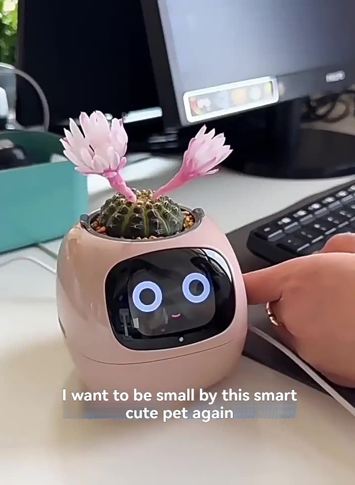 Ivy AI Plant Care Pet Robot – Smart Expression Assistant  Desktop Interactive Toy - Image 1