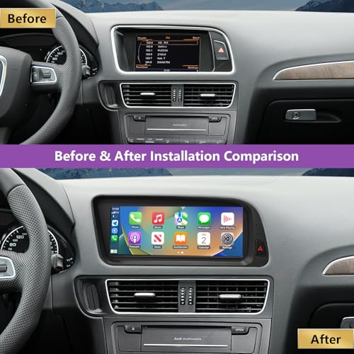NINETOM 8.9 inch Touchscreen Wireless CarPlay Android Auto Multimedia Car Radio Receiver Compatible with Audi Q5 with 3G MMI+ System (2009-2017),Support Mirrorlink, Camera, Navigation - Image 5