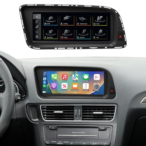 NINETOM 8.9 inch Touchscreen Wireless CarPlay Android Auto Multimedia Car Radio Receiver Compatible with Audi Q5 with 3G MMI+ System (2009-2017),Support Mirrorlink, Camera, Navigation - Image 1