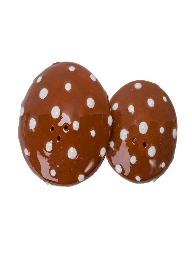 باسيفيك جيفتوير طقم هزازات ملح وفلفل من السيراميك من باسيفيك جيفتوير، بتصميم فطر حصاد الخريف (بني)، مرسوم يدويًا، ديكور طاولة للمطبخ وغرفة الطعام، ارتفاع 3.43 بوصة - Image 3