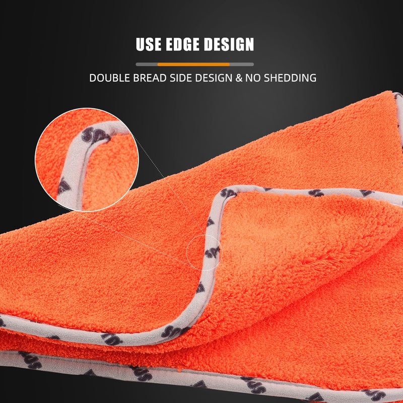 SPTA Car Microfiber Towels, 3Pcs Microfiber Car Cleaning Cloths, Upgraded 1200gsm Ultra-Thick Cars Drying Towel Microfiber for Car and Home Polishing Washing and Detailing 16'' x 16'' (3 Pack) - Image 3