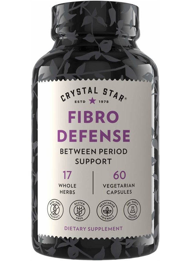Crystal Star Fibro Defense, 60 Capsules, Black Cohosh, Breast & Uterine Health Between Periods, Gluten Free, Non-GMO  - Image 1