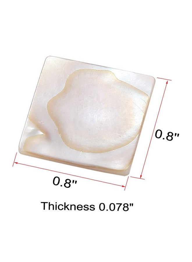 MDLUU 350Pcs Mother of Pearl Mosaic Tiles, Natural Shell Tiles, Square Mosaic Pieces for Home Decoration, Crafts, 0.8"(L) x 0.8"(W) x 0.078"(T) - Image 3
