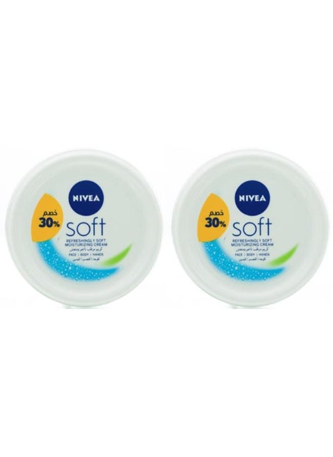 Two pieces of soft, refreshing and moisturizing cream 50ml
