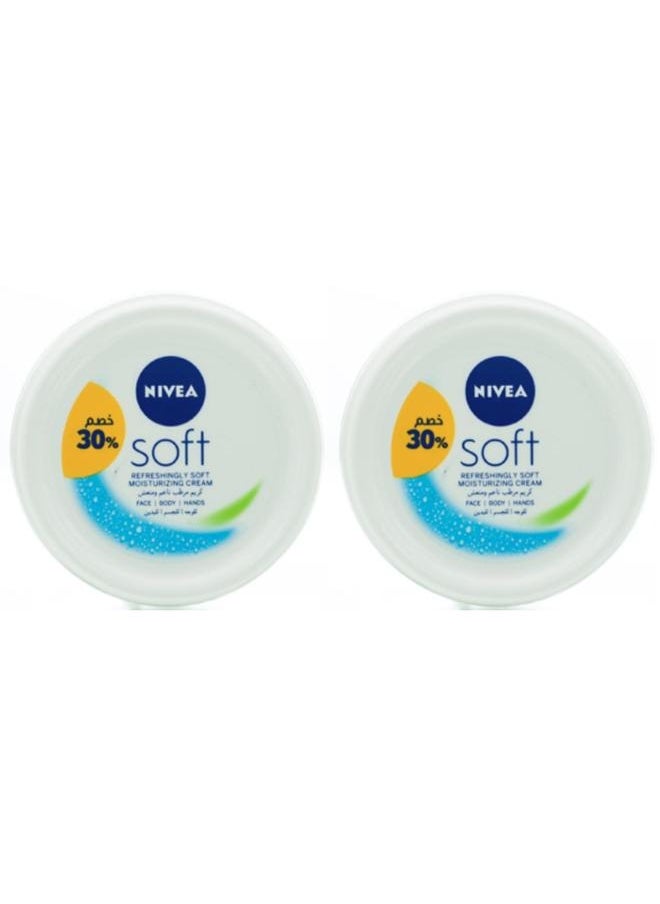 Two pieces of soft, refreshing and moisturizing cream 50ml