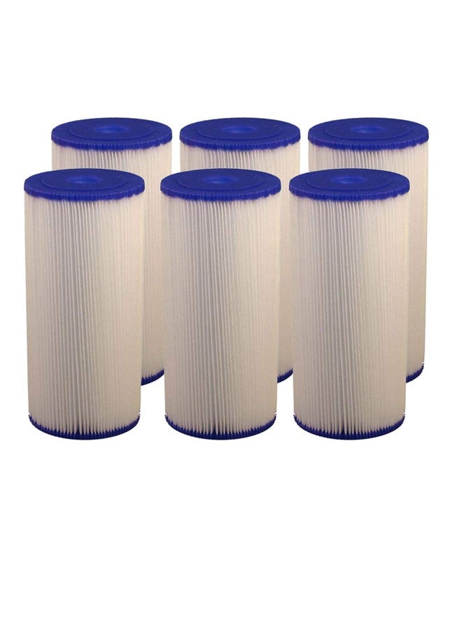CFS -20 Micron 10"x4.5" Pleated Polyester Water Filter Cartridges Compatible with FXHSC GE FXHSC, R50-BBSA, R50-BB, WFHDC3001, W50PEHD, W50PEHDA Models - Replacement Filter Cartridge - 6 Pack - Image 2
