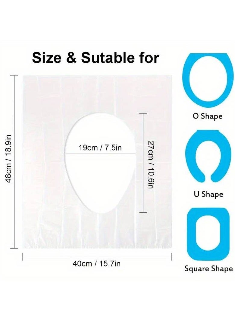 50-Piece Travel Disposable Toilet Seat Cover, Pack Of 2 Clear 40 x 48cm - Image 3