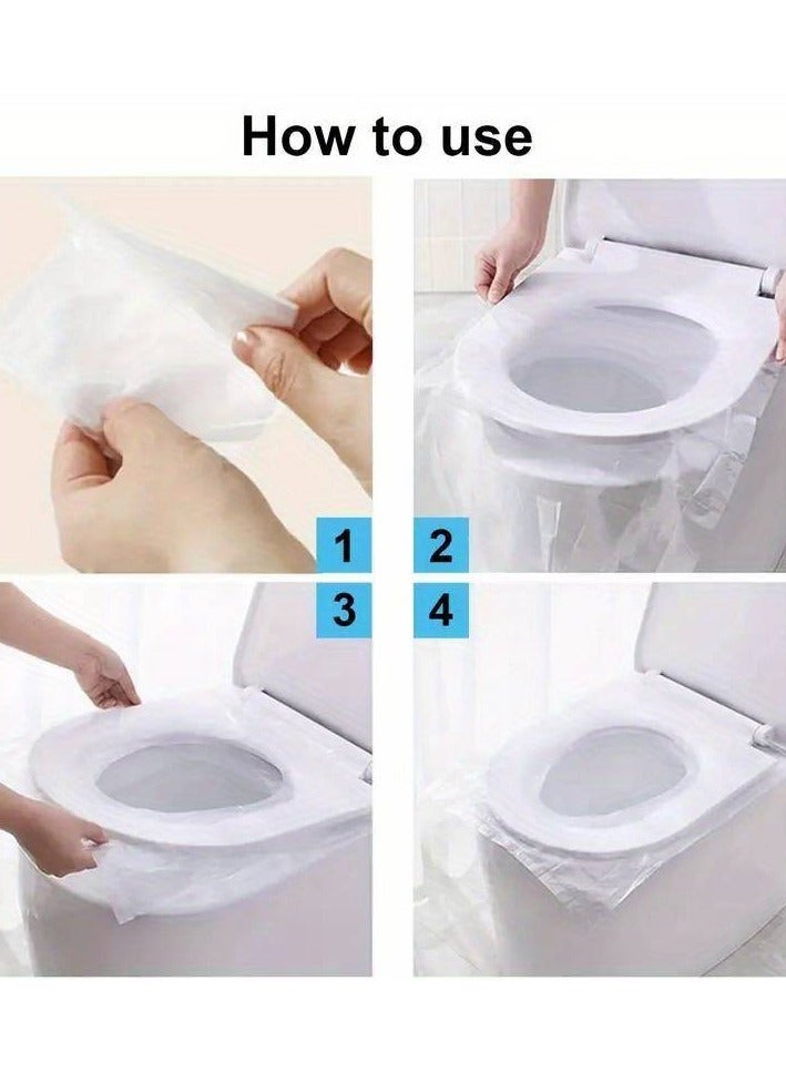 50-Piece Travel Disposable Toilet Seat Cover, Pack Of 2 Clear 40 x 48cm - Image 2