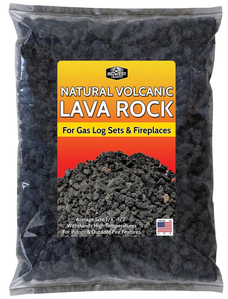 Midwest Hearth Midwest Hearth Natural Lava Rock Granules for Gas Log Sets and Fireplaces 10lb Bag 