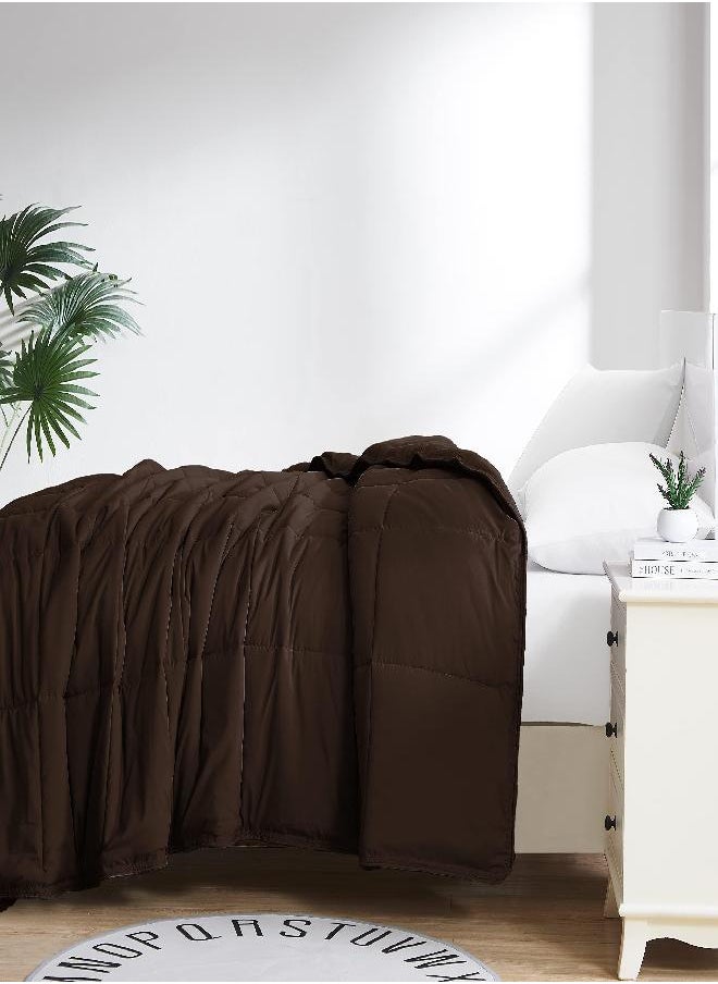 COSYBAY Cosybay Down Alternative Comforter (Dark Grey, Full) - All Season Soft Quilted Full Size Bed Comforter - Reversible Lightweight Duvet Insert with Corner Tabs - Winter Summer Warm Fluffy, 82x86 inches  - Image 2