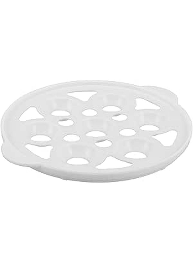 Plastic Egg Steamer Rack 15cm Round Slotted Steam Basket For Boiling Eggs - Image 1