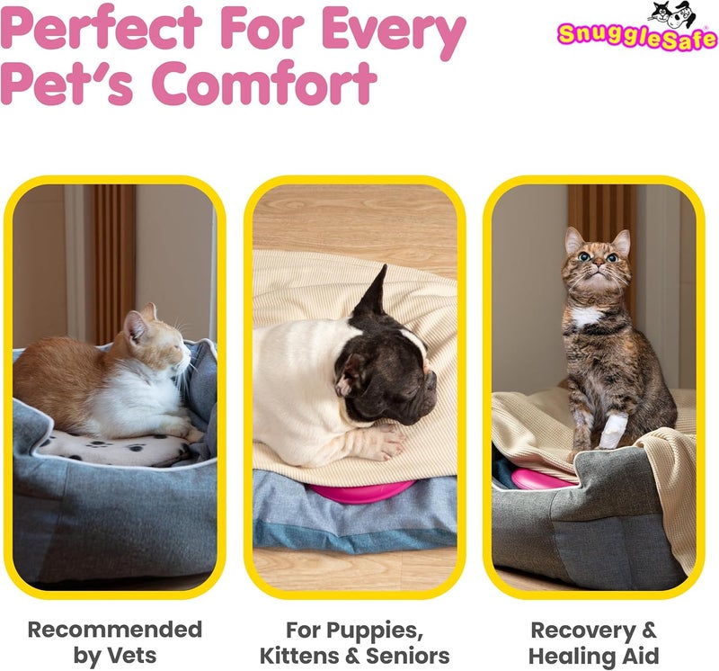 Snugglesafe The 'Original' Microwave Heat Pad for Pets - Chew-Proof, Water-Resistant Heating Disc for Dogs & Cats - Up to 10 Hours of Soothing Warmth - Image 5
