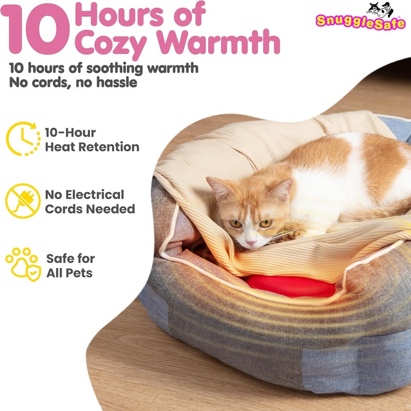 Snugglesafe The 'Original' Microwave Heat Pad for Pets - Chew-Proof, Water-Resistant Heating Disc for Dogs & Cats - Up to 10 Hours of Soothing Warmth - Image 2