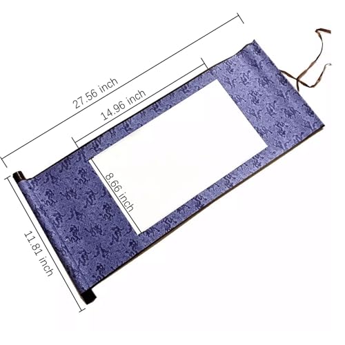 Echaprey 6pcs Blank Mounting Hanging Wall Scrolls Set for Kanji, Sumi and Chinese Calligraphy - Image 2