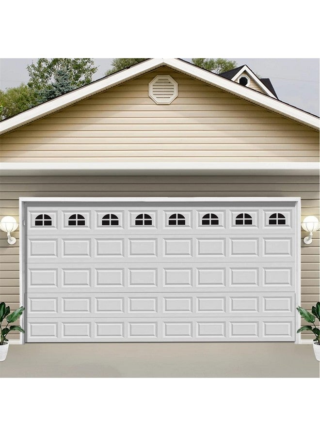 YURROAD 32 Sheets Magnetic Windows Panels for 2 Car Garage Doors Sector Vintage Decoration Windows- Size 6.14" x 4"  - Image 1