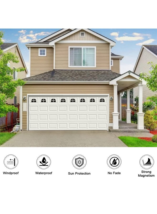 YURROAD 32 Sheets Magnetic Windows Panels for 2 Car Garage Doors Sector Vintage Decoration Windows- Size 6.14" x 4"  - Image 4