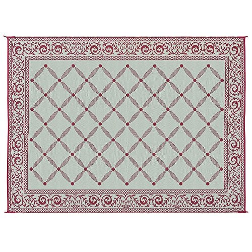 Stylish Camping 119125 9-feet by 12-feet Reversible Mat, Plastic Straw Rug, Large Floor Mat for Outdoors, RV, Patio, Backyard, Picnic, Beach, Camping (Burgundy/Beige) - Image 3