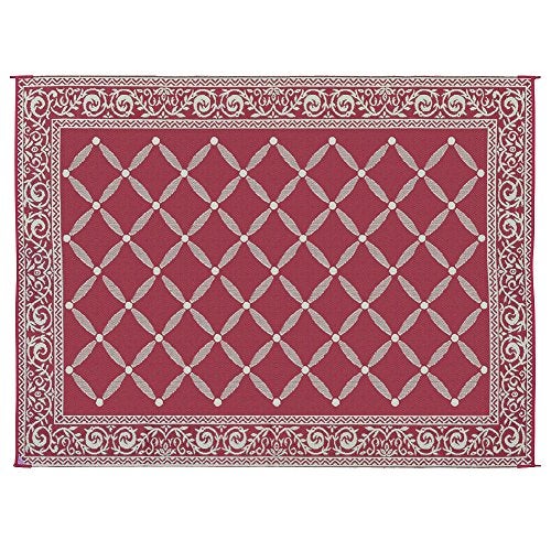 Stylish Camping 119125 9-feet by 12-feet Reversible Mat, Plastic Straw Rug, Large Floor Mat for Outdoors, RV, Patio, Backyard, Picnic, Beach, Camping (Burgundy/Beige) - Image 4