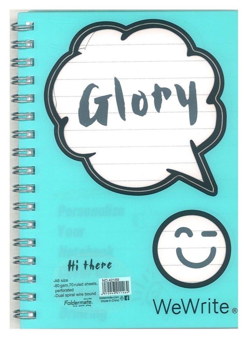 Foldermate دفتر ملاحظات حلزوني بحجم A6 مكون من 3 قطع، 70 ورقة - Image 2