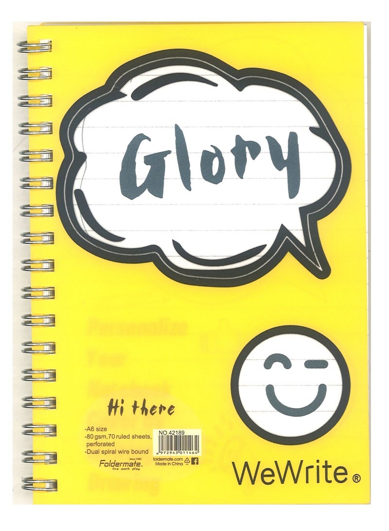 Foldermate دفتر ملاحظات حلزوني بحجم A6 مكون من 3 قطع، 70 ورقة - Image 5