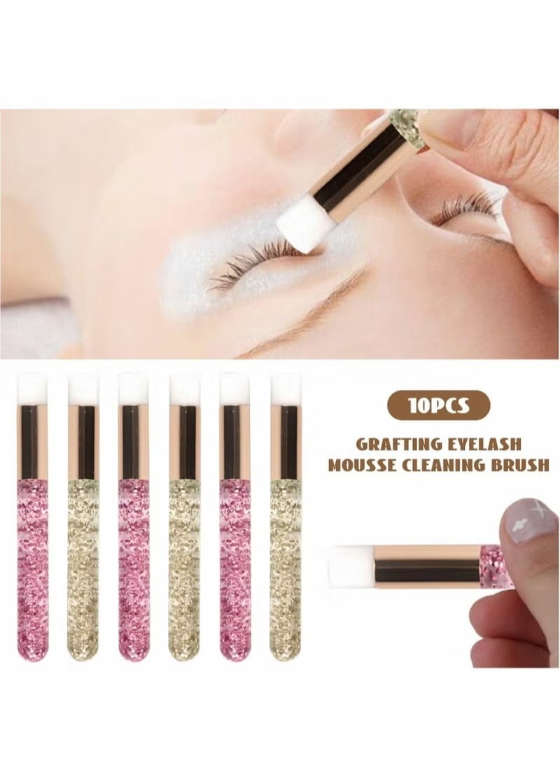 10 Pcs Lash Shampoo Brush, Eyelash Brushes Eyelash Extension Cleanser Brush Nose Pore Deep Cleaning Brush for Women Girls Facial Cleaning - Image 5