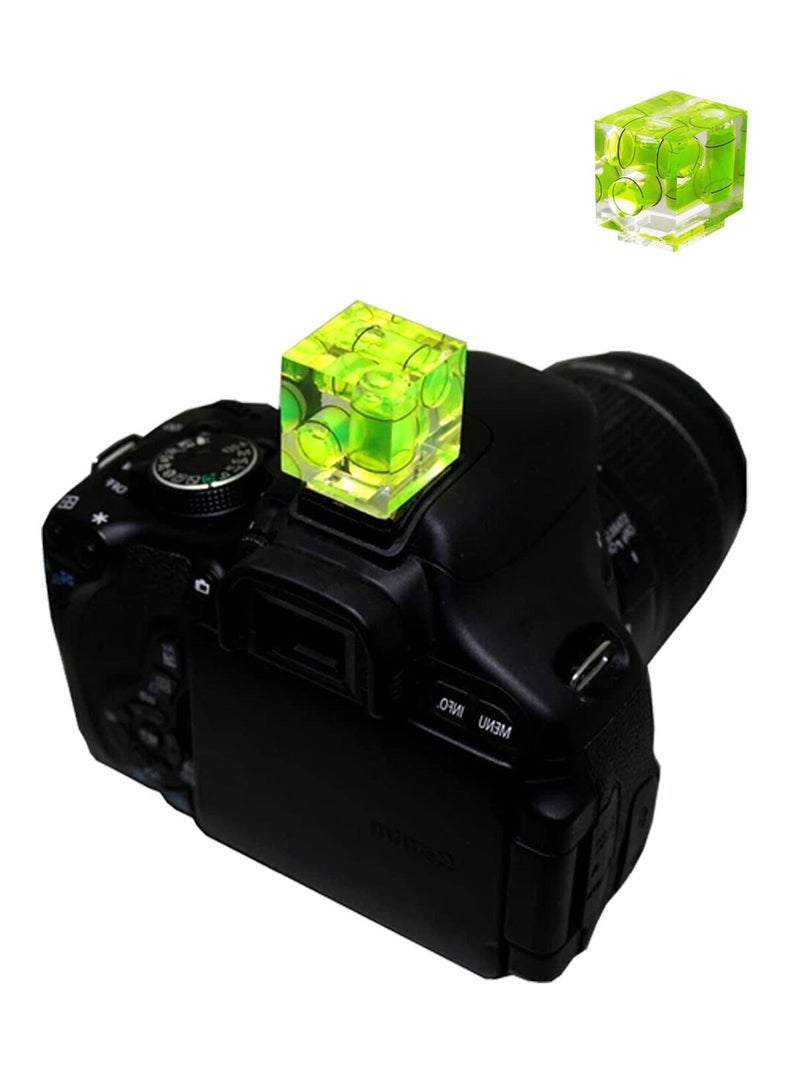SYOSI Camera Level, Triple 3 Axis Hot Shoe Bubble Spirit Level, 3 Axis Bubble Spirit Level Hot Shoe Flash Standard Mount for Photography DSLR SLR Outdoor Indoor, High Compatibility (2 Pack)  - Image 2