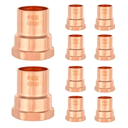 HeSun 10Pack Copper Fittings 34Inch Copper Female Adapter C x FNPT with Sweat Solder Connection - Image 1