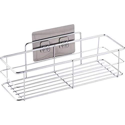Koyet Stainless Steel Multipurpose Storage Rack Bathroom Shelves and Racks Steel Wall Holder Storage Rack with Strong Magic Sticker Shampoo Shower Organizer - Image 1