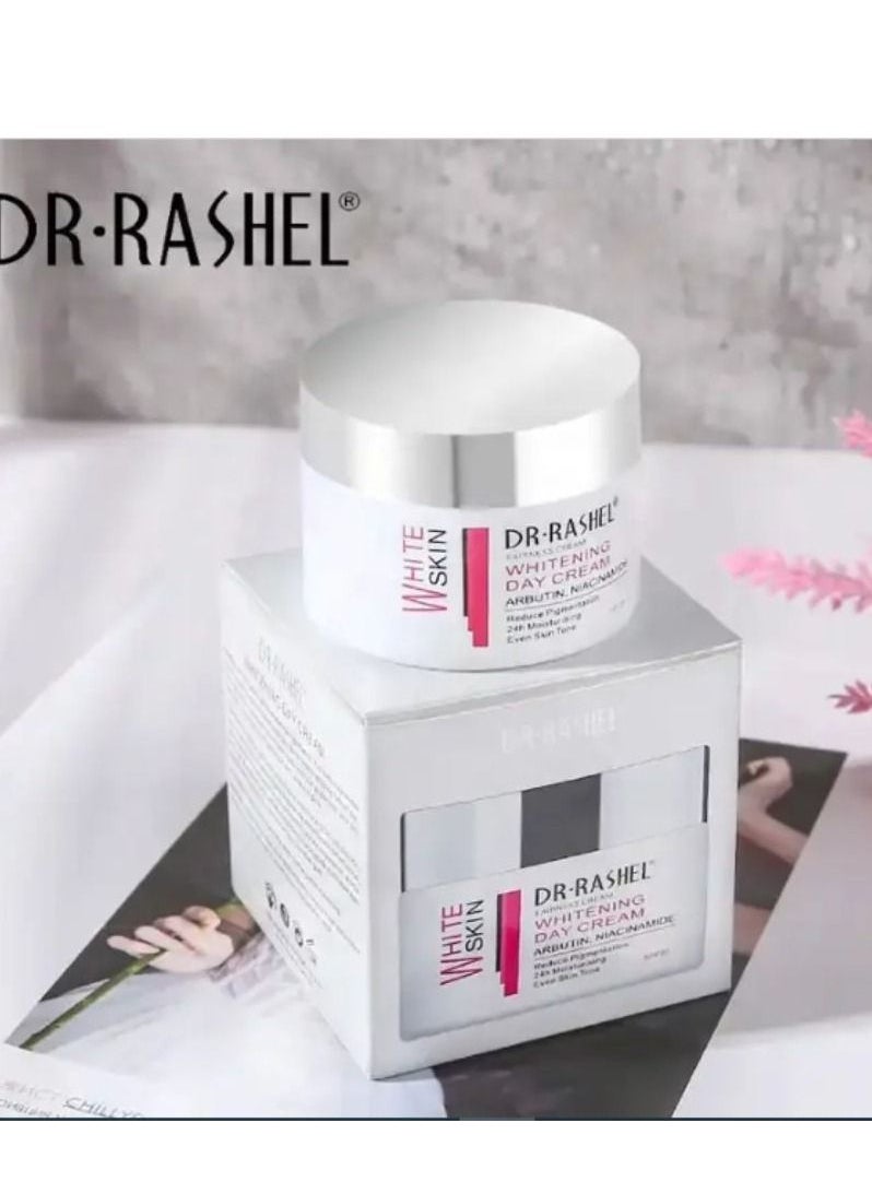 RASHELL Whitening day cream For Face With Arbutin And Niacinamide White/Pink/Silver 50grams  - Image 4
