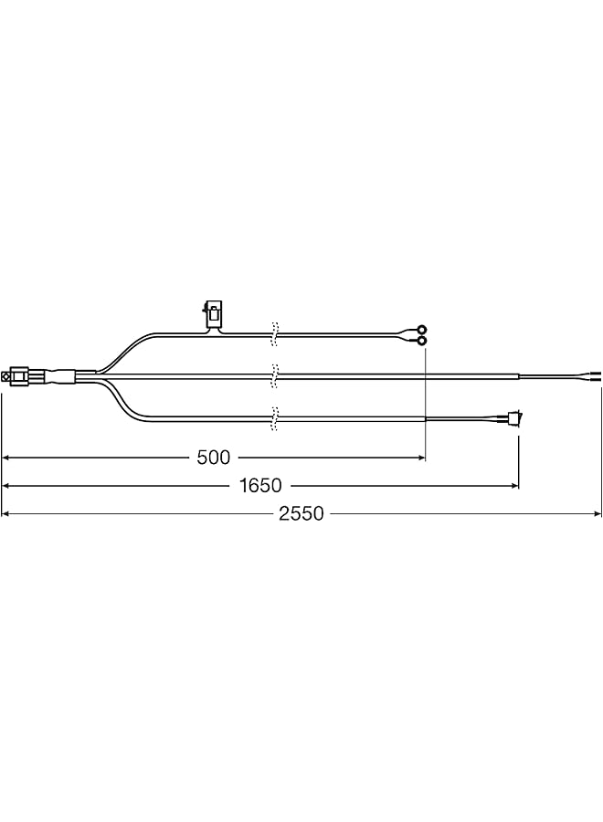 أوسرام تسخير أسلاك ليدريفينج Ax 1Ls، تسخير أسلاك لشرائط إضاءة السيارة، طقم تسخير أسلاك لشريط الإضاءة، مجموعة كابلات لتثبيت مصدر إضاءة واحد، محول لمصابيح السيارة الأمامية - Image 4