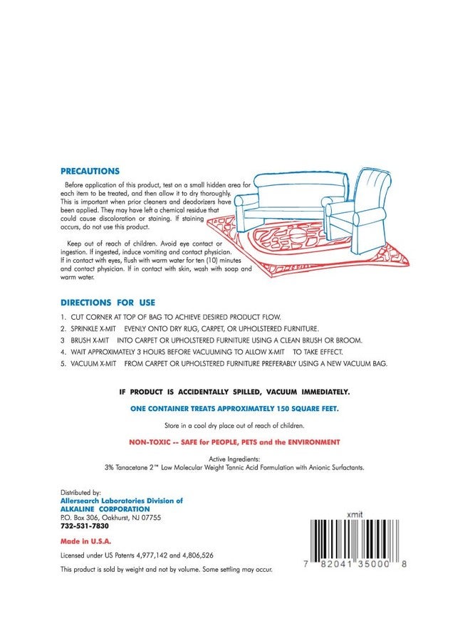 Allersearch X-Mit Anti-Allergen Carpet Cleaning Powder - Image 2