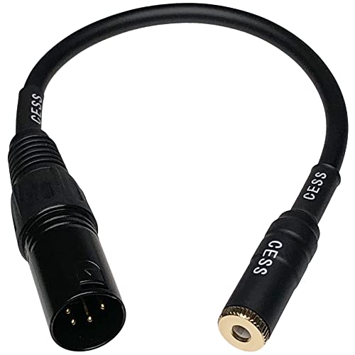 CNCESS 4-Pin XLR Male to 4.4mm Balanced Female Headphone Adapter Cable, 5-Pole TRRRS Jack, 6 Inch - Image 1