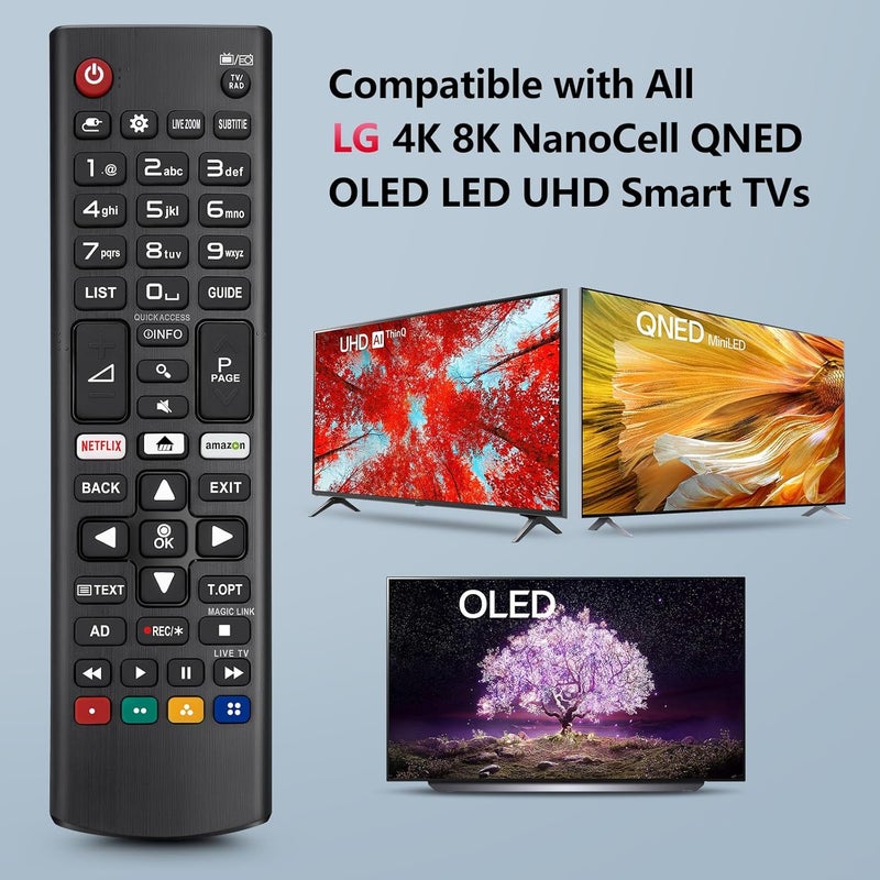 OMAIC Universal Replacement for LG-Smart-TV-Remote, New Upgraded Infrared LG TV Remote Control AKB75095308 AKB75095307 AKB74915324, with hotkey Buttons - Image 2