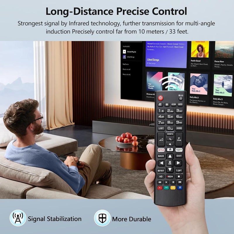 OMAIC Universal Replacement for LG-Smart-TV-Remote, New Upgraded Infrared LG TV Remote Control AKB75095308 AKB75095307 AKB74915324, with hotkey Buttons - Image 5