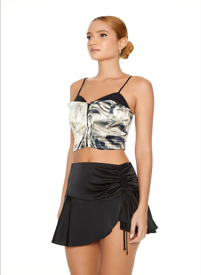 FOREVER 21 Abstract Print Combo Cropped Cami - Image 3