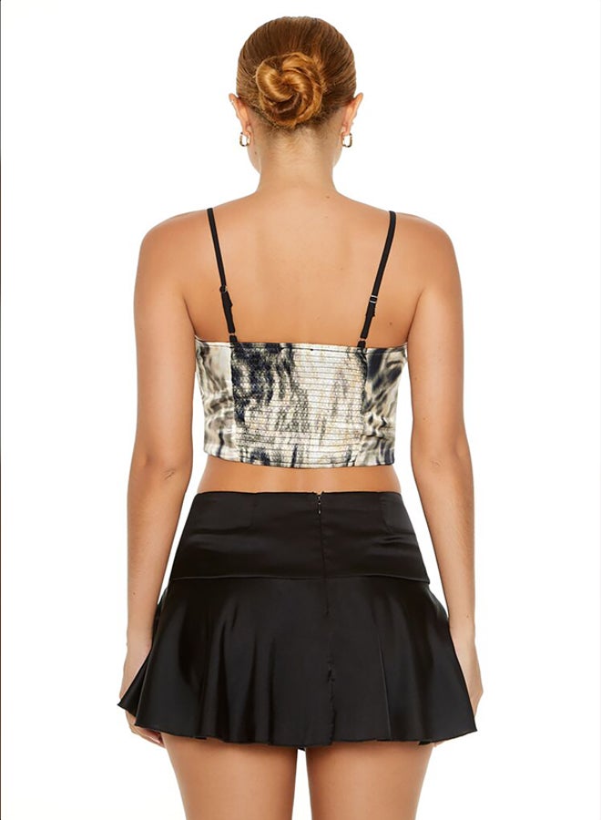 FOREVER 21 Abstract Print Combo Cropped Cami - Image 4