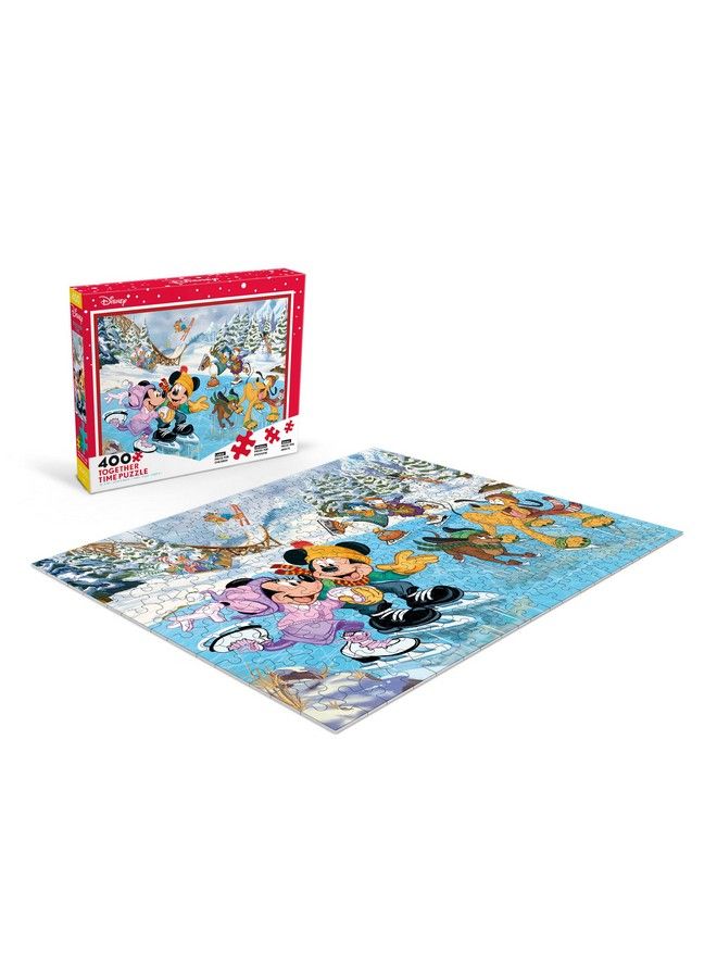 Ceaco Disney Holiday Together Time Mickey & Minnie Skating 400 Piece Jigsaw Puzzle - Image 5