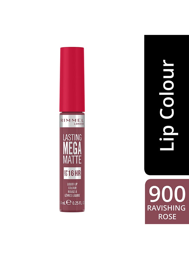 RIMMEL LONDON Lasting Mega Matte Liquid Lipstick  900  Ravishing Rose  - Image 2