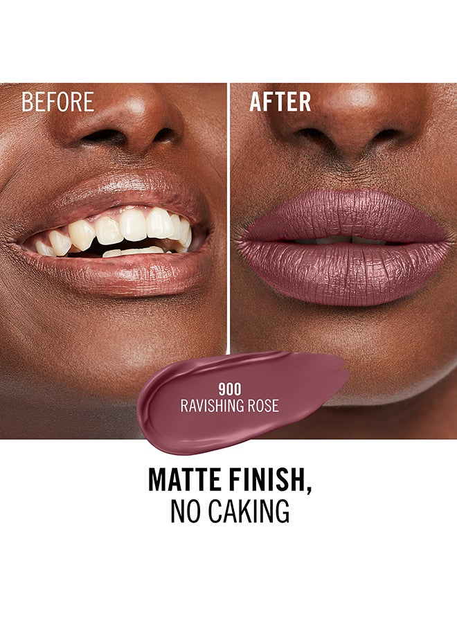 RIMMEL LONDON Lasting Mega Matte Liquid Lipstick  900  Ravishing Rose  - Image 5